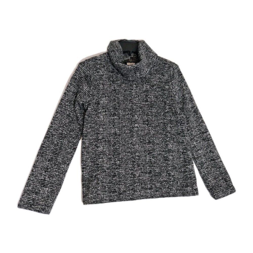 J. Crew Women's Pullover Size S  Turtleneck Funnel Neck Thick Fleece Black (03)